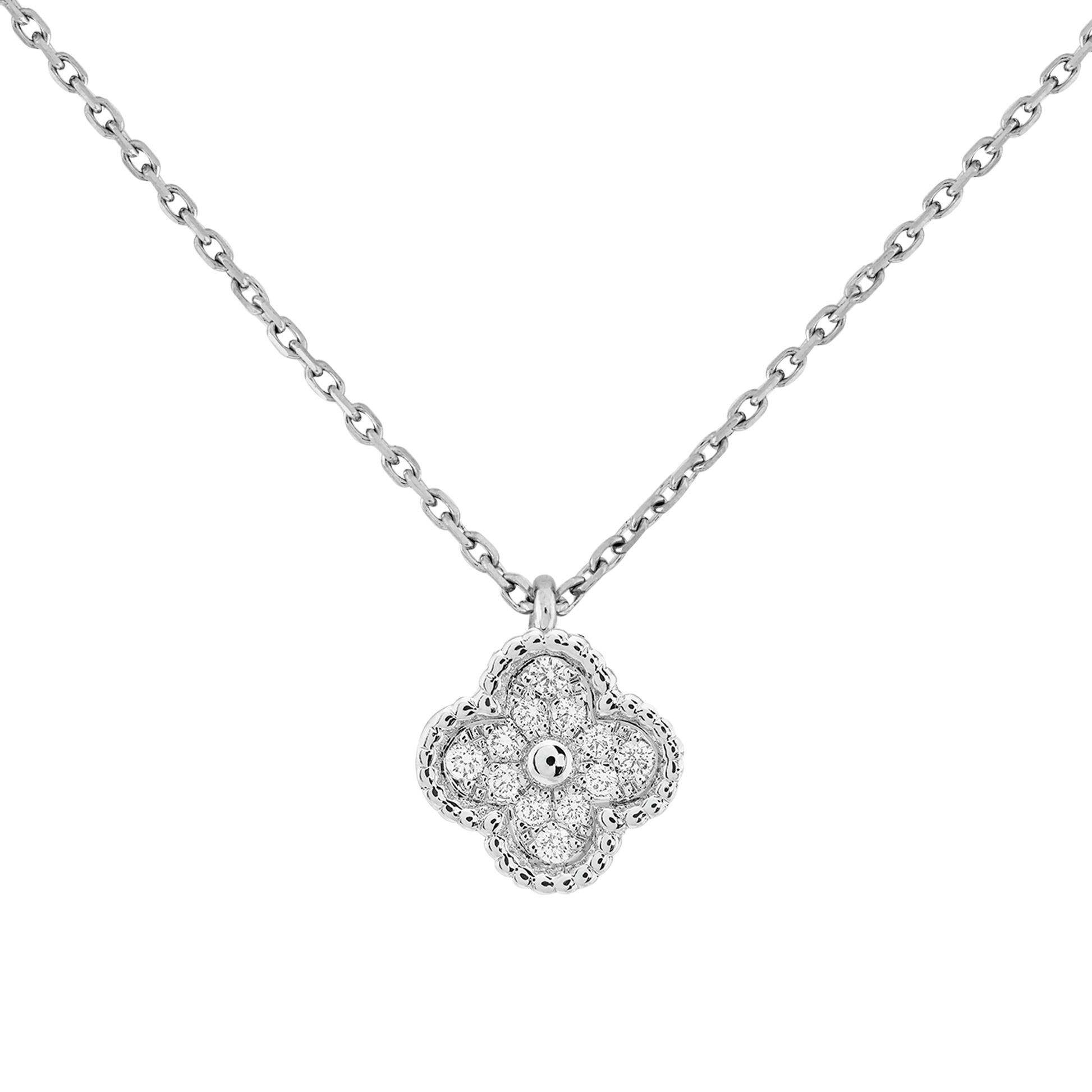 18K Van Cleef & Arpels Sweet Alhambra Diamond Necklace