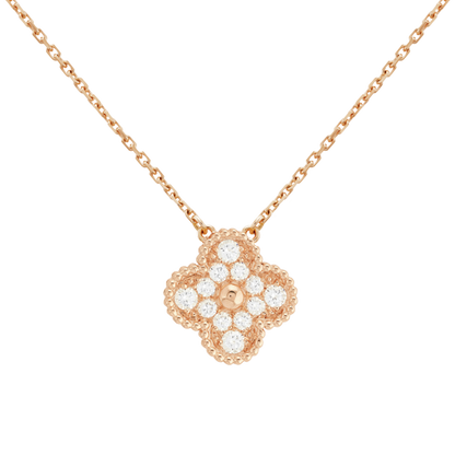 18K Van Cleef & Arpels Sweet Alhambra Diamond Necklace