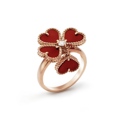 18K Van Cleef & Arpels VCA Sweet Alhambra Effeuillage Ring