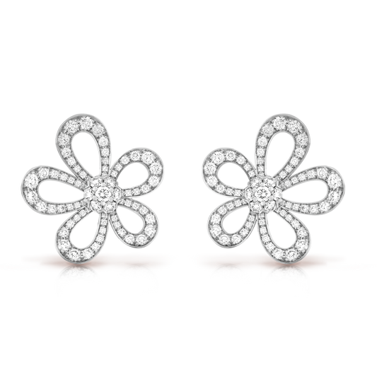 18k Flowerlace Earrings