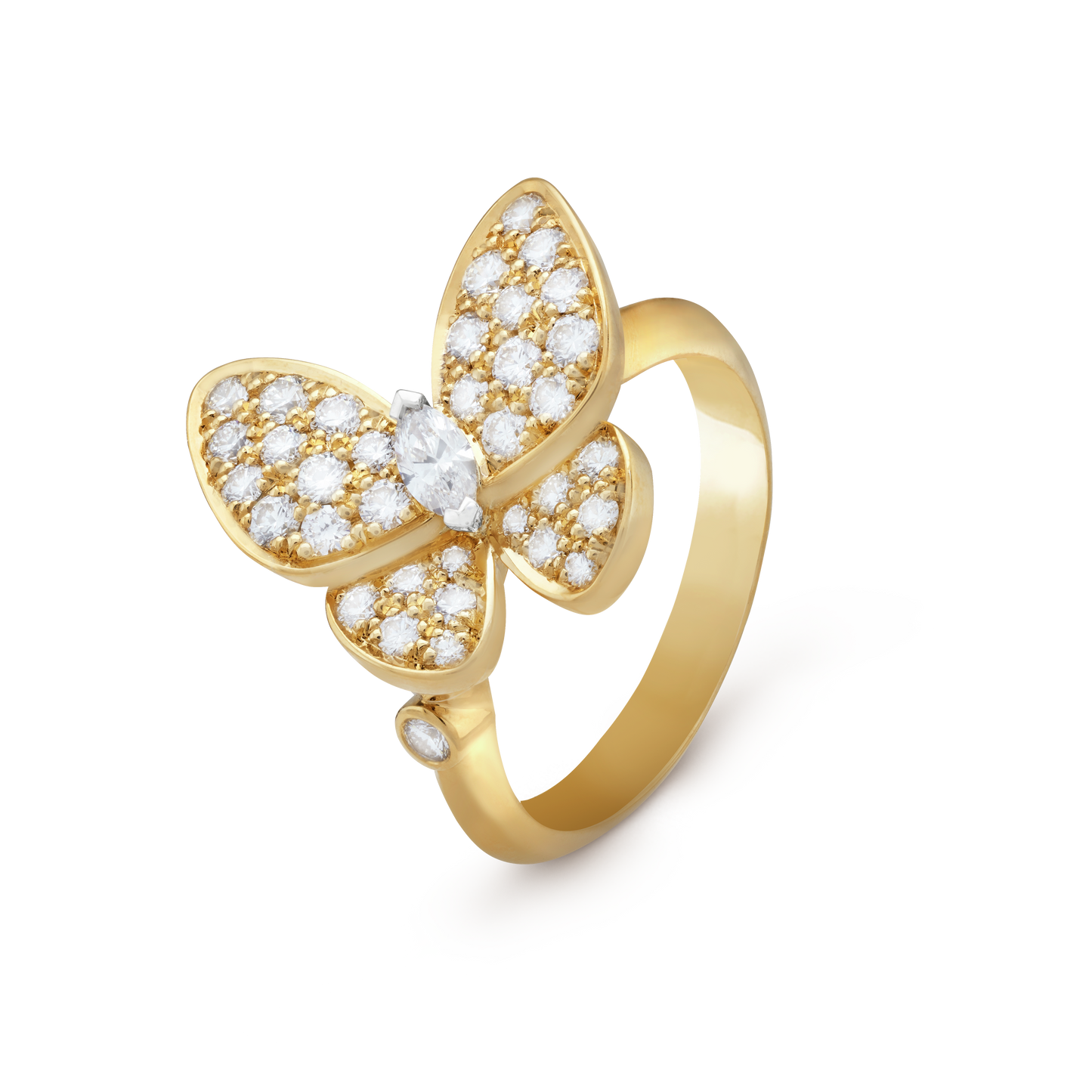 18K Van Cleef & Arpels VCA Two Butterfly Ring