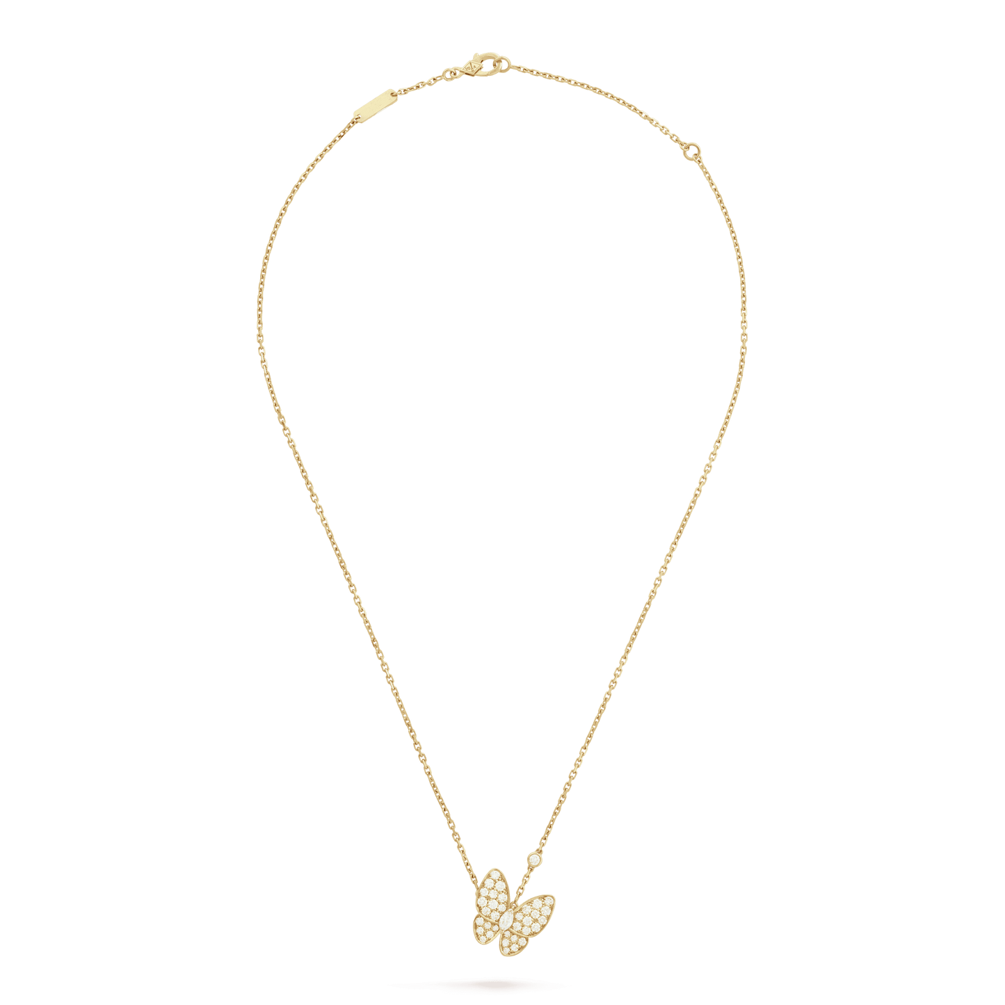 18K Two Butterfly Necklace