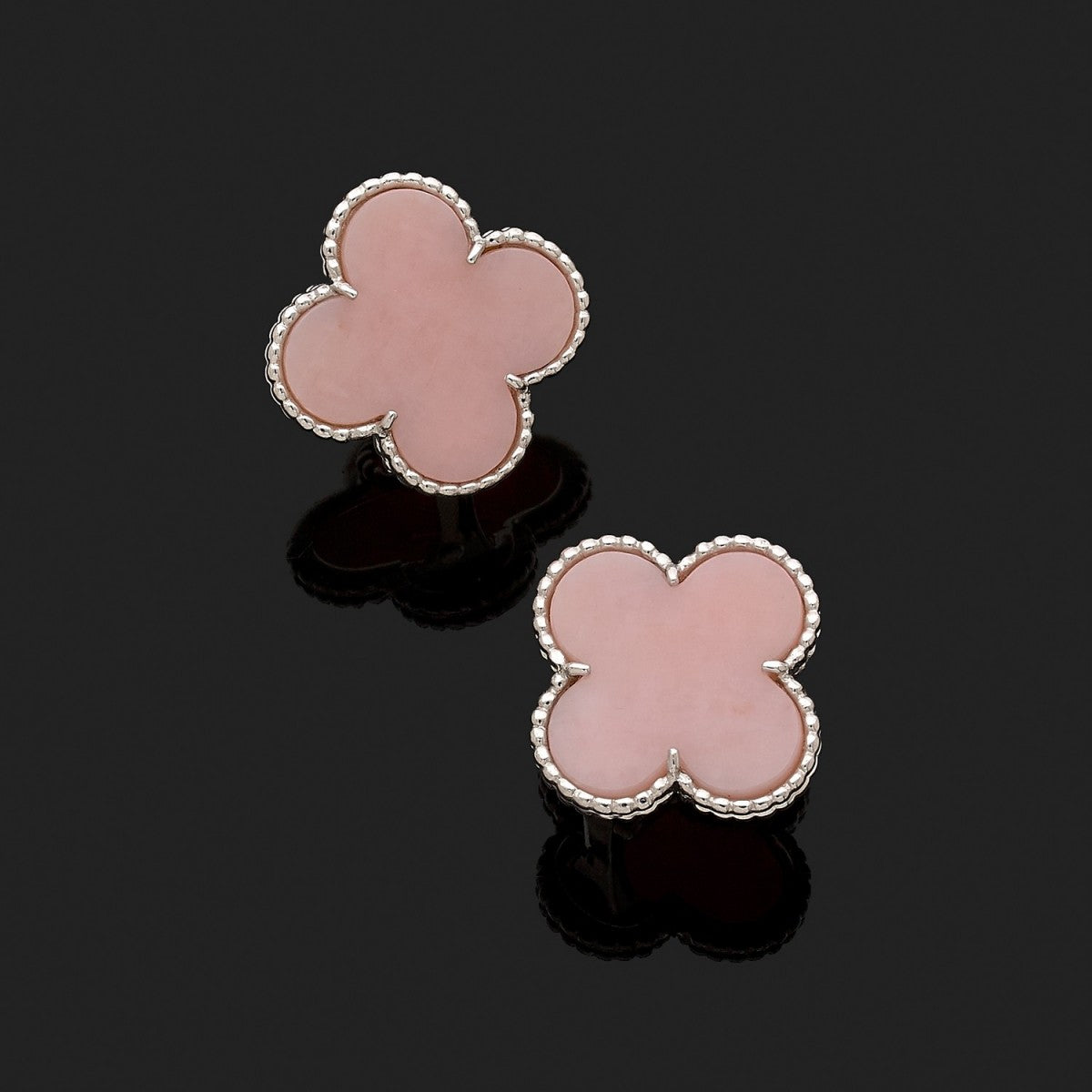 18K Magic Alhambra Pink Opale Earrings