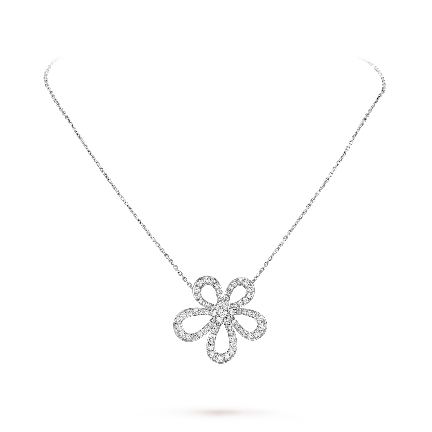 18K Flowerlace Pendant Necklace