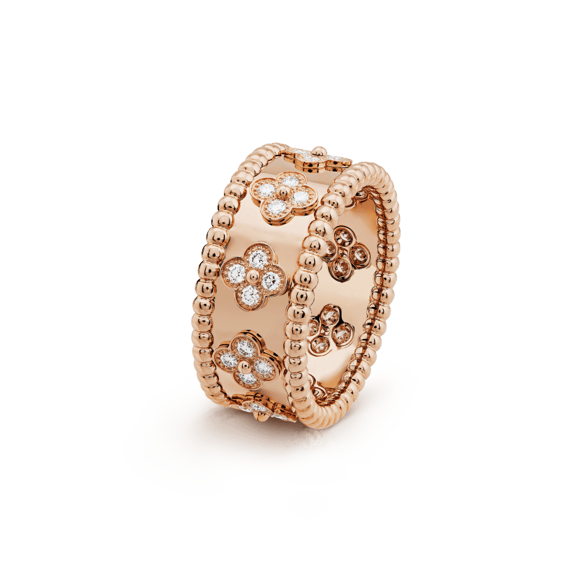 18K Van Cleef & Arpels Perlée Clovers Ring