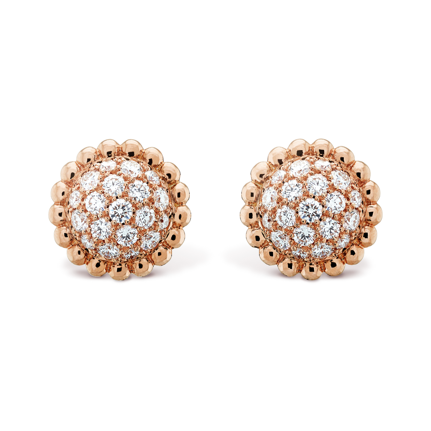 18K Perlée Diamonds Earrings