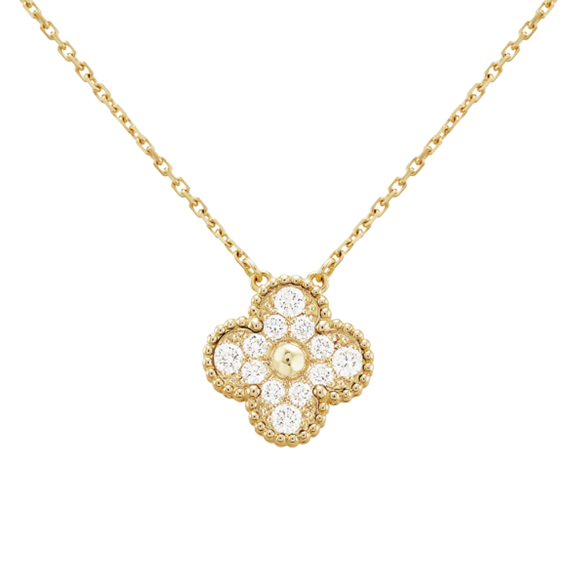 18K Van Cleef & Arpels Sweet Alhambra Diamond Necklace