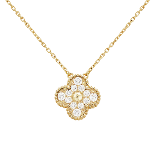 18K Van Cleef & Arpels Sweet Alhambra Diamond Necklace