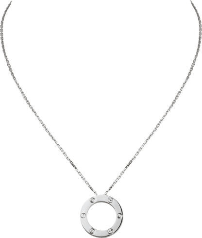 18K Love Diamond-Paved Necklace