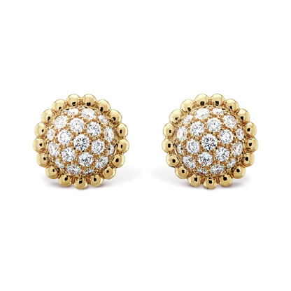 18K Perlée Diamonds Earrings