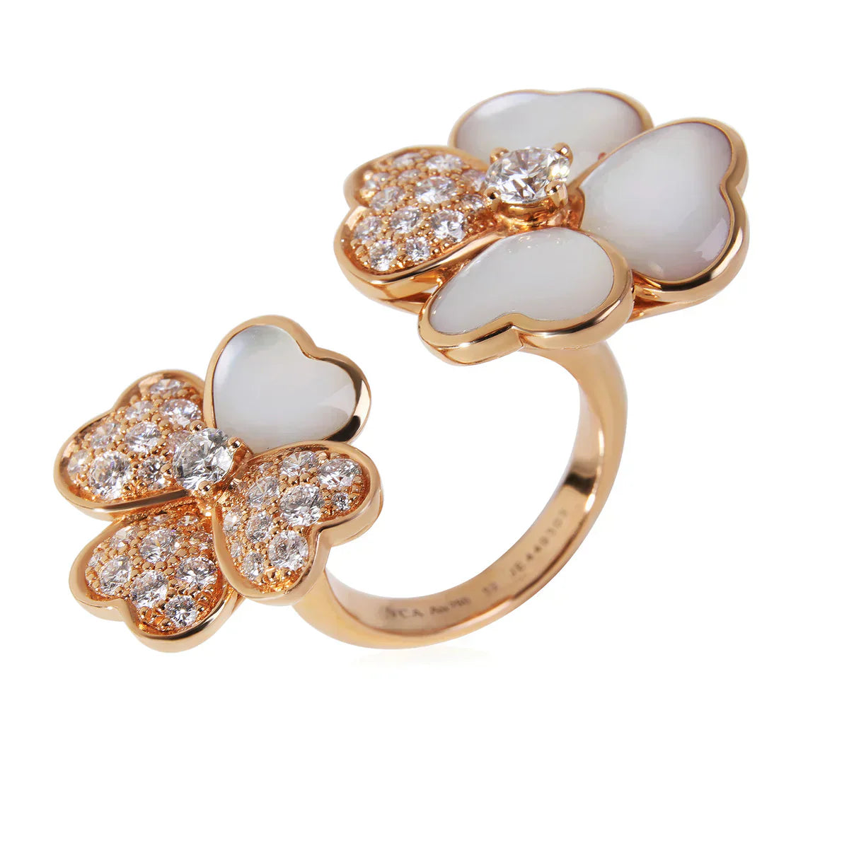 18K Van Cleef & Arpels VCA Cosmos Between the Finger Diamond Ring