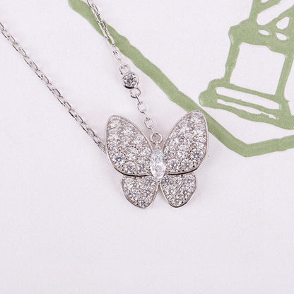 18K Two Butterfly Necklace