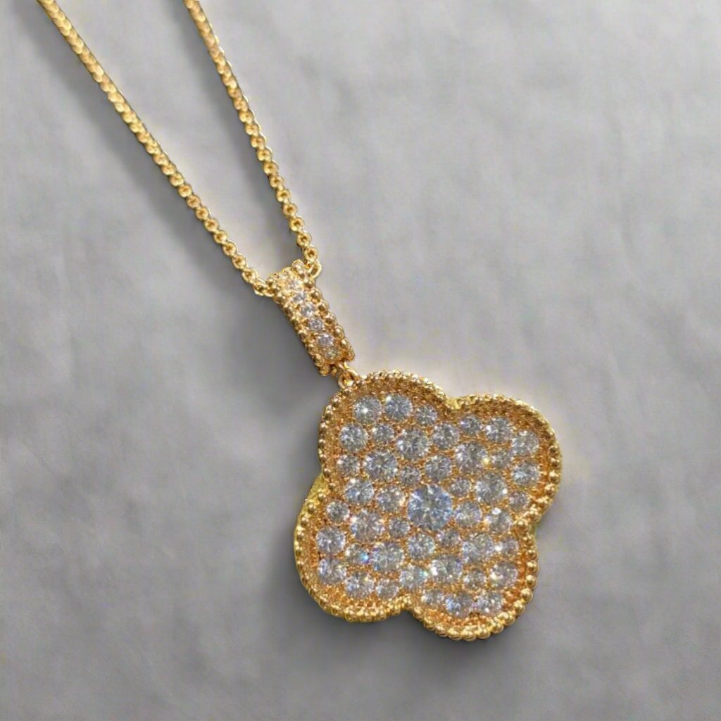 18K Magic Alhambra One Motifs Diamonds Clover Necklace