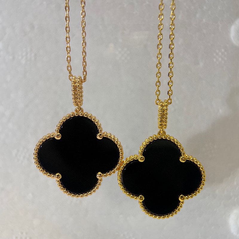 18K Magic Alhambra One Motifs Black Clover Necklace