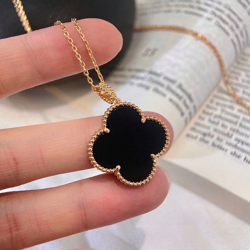 18K Magic Alhambra One Motifs Black Clover Necklace