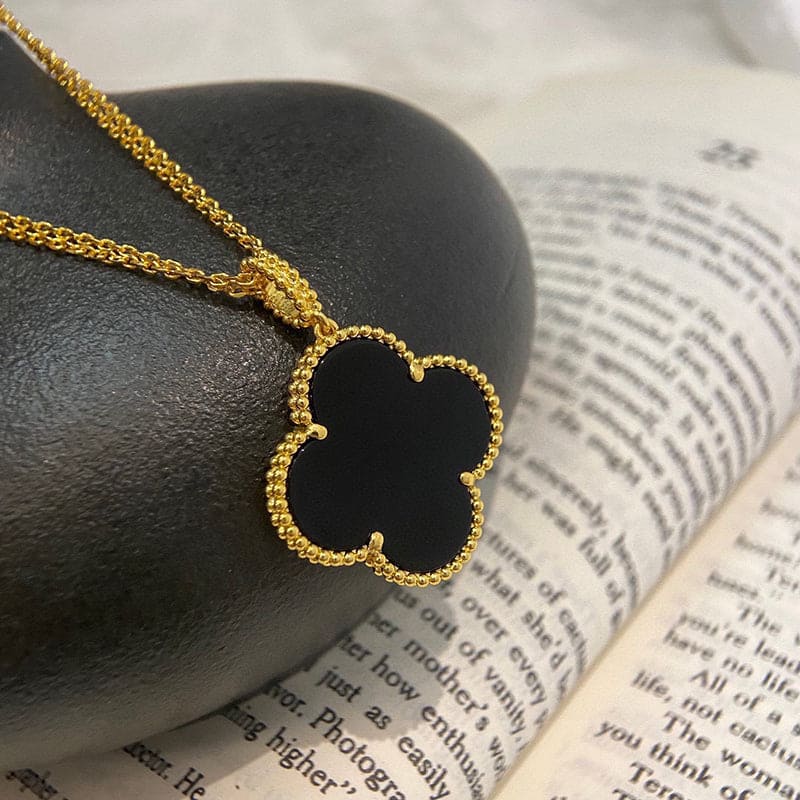 18K Magic Alhambra One Motifs Black Clover Necklace