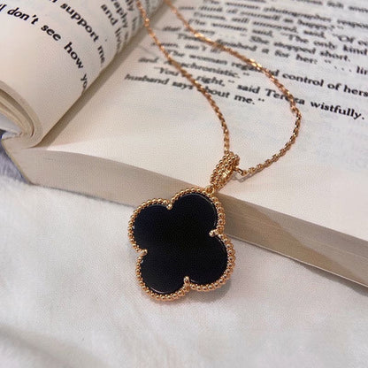 18K Magic Alhambra One Motifs Black Clover Necklace