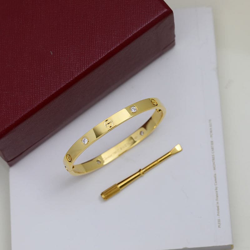 18K Four Diamonds Love Bracelet