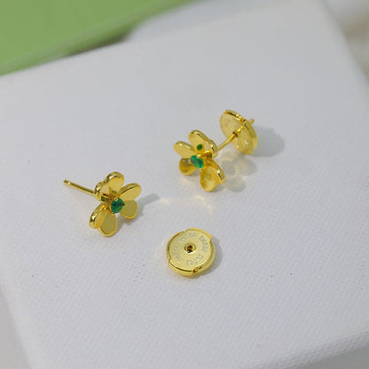 18K Frivole Mini Emerald Earrings