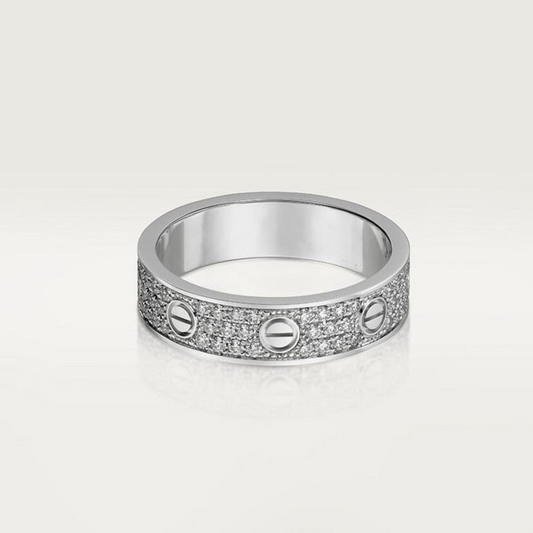 18K Love Diamond-Paved 5mm Ring