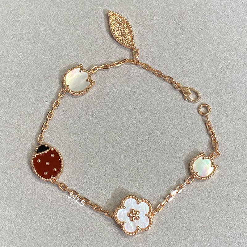 18K Lucky Spring Five Motifs Clover Bracelet