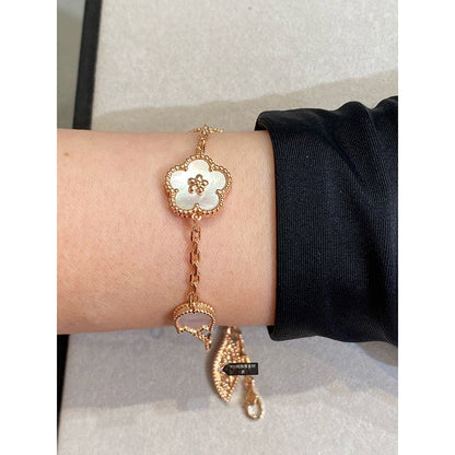 18K Lucky Spring Five Motifs Clover Bracelet