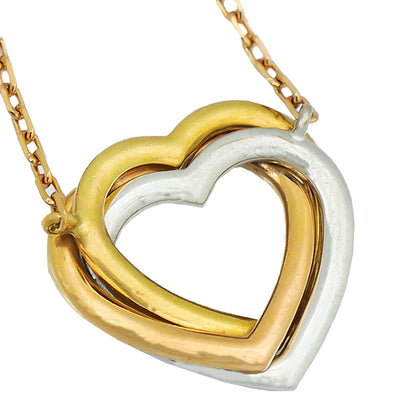 18K Trinity Heart Full Diamond Necklace