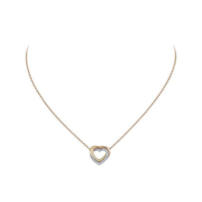 18K Trinity Heart Diamond Necklace