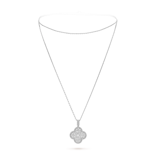 18K Van Cleef & Arpels Magic Alhambra One Motifs Diamonds Necklace