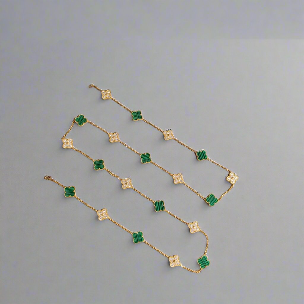 18K Vintage Alhambra 20 Motifs Long Clover Necklace