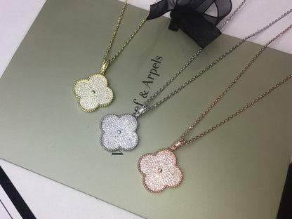 18K Magic Alhambra One Motifs Diamonds Clover Necklace