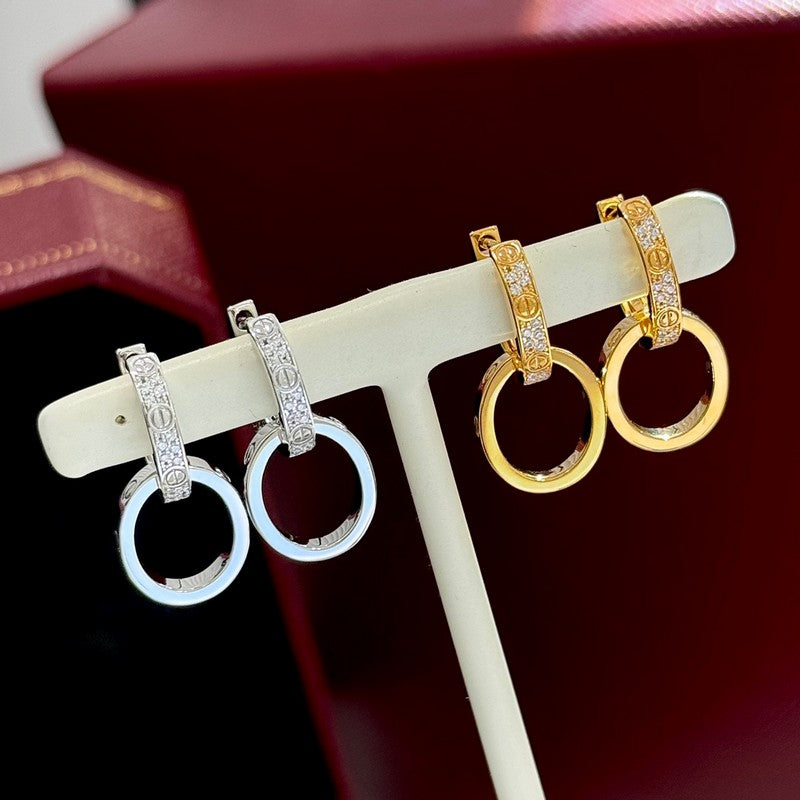 18K Love Diamond Earrings