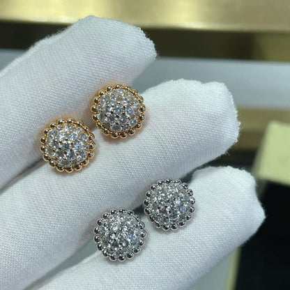 18K Perlée Diamonds Earrings