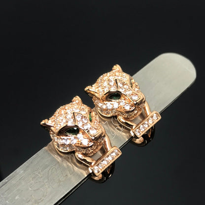 18K Panthère De Diamond Earrings