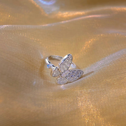 18K Two Butterfly Ring