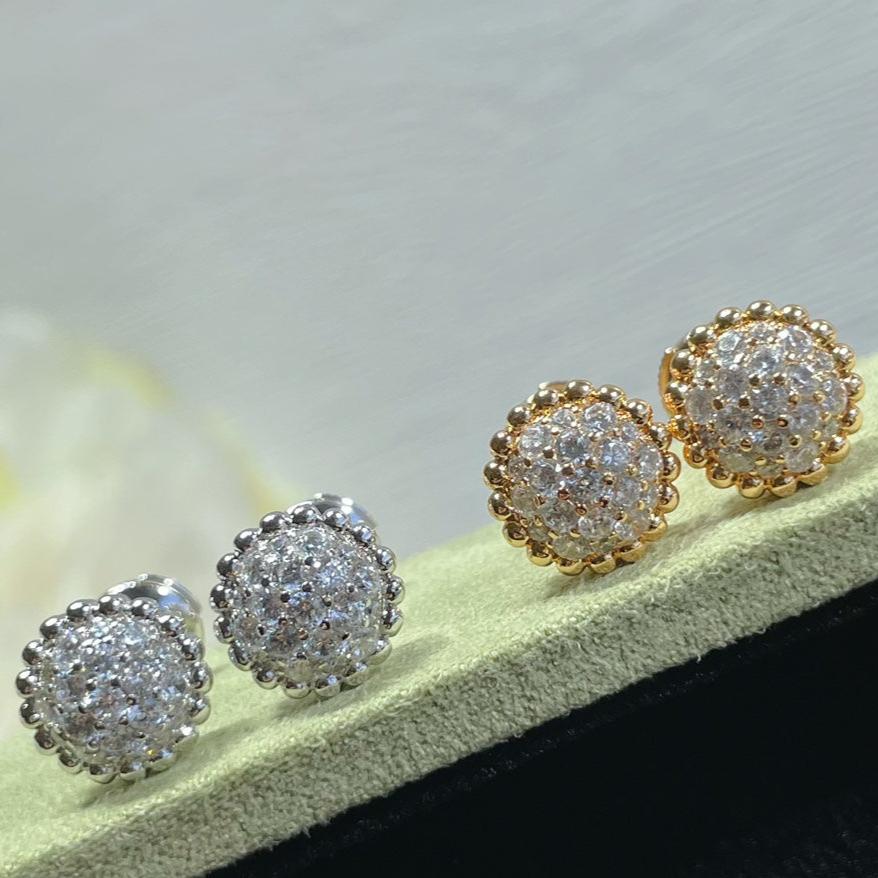 18K Perlée Diamonds Earrings