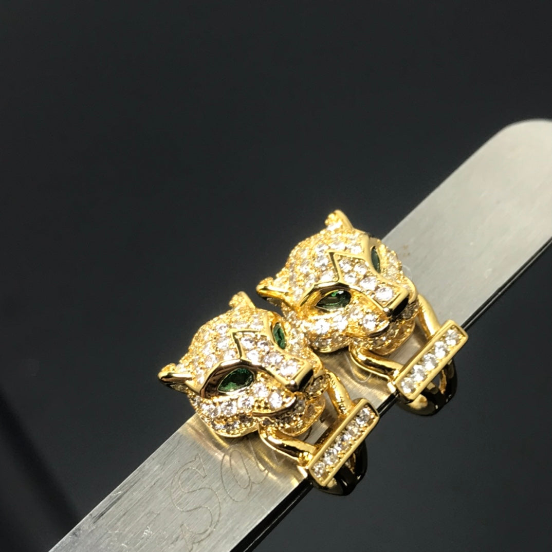 18K Panthère De Diamond Earrings