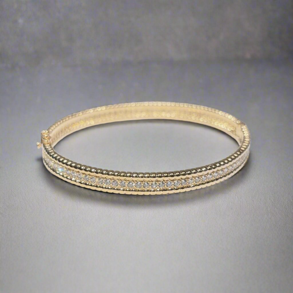 18K Perlée Diamonds One Row Bracelet