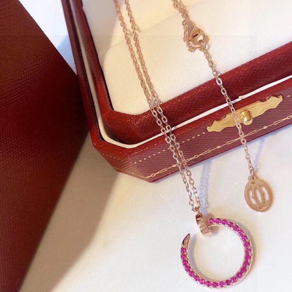 18K Juste Un Clou Pink Diamonds Necklace