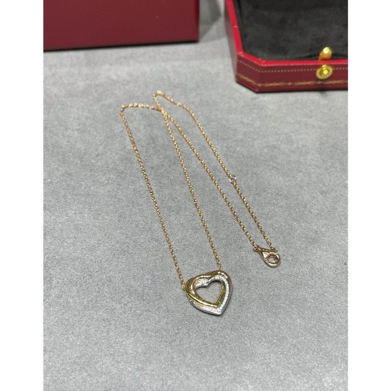 18K Trinity Heart Diamond Necklace