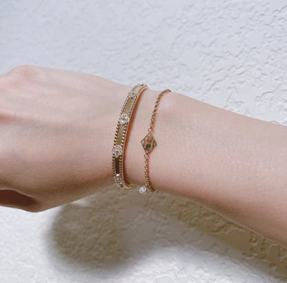 18K Perlée Sweet Clovers Small Bracelet