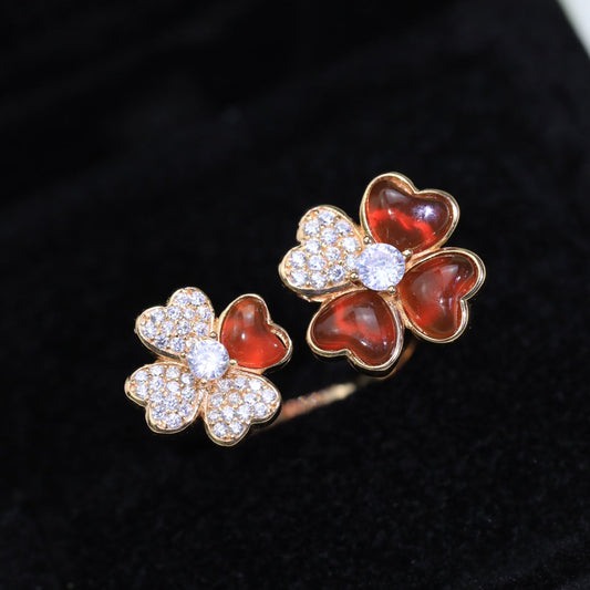 18K Van Cleef & Arpels VCA Cosmos Between the Finger Diamond Ring