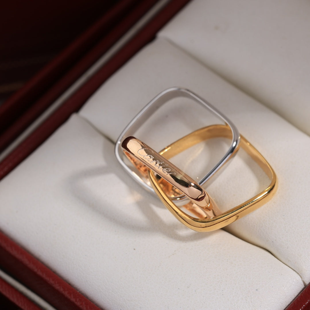 18K Trinity Cushion Ring