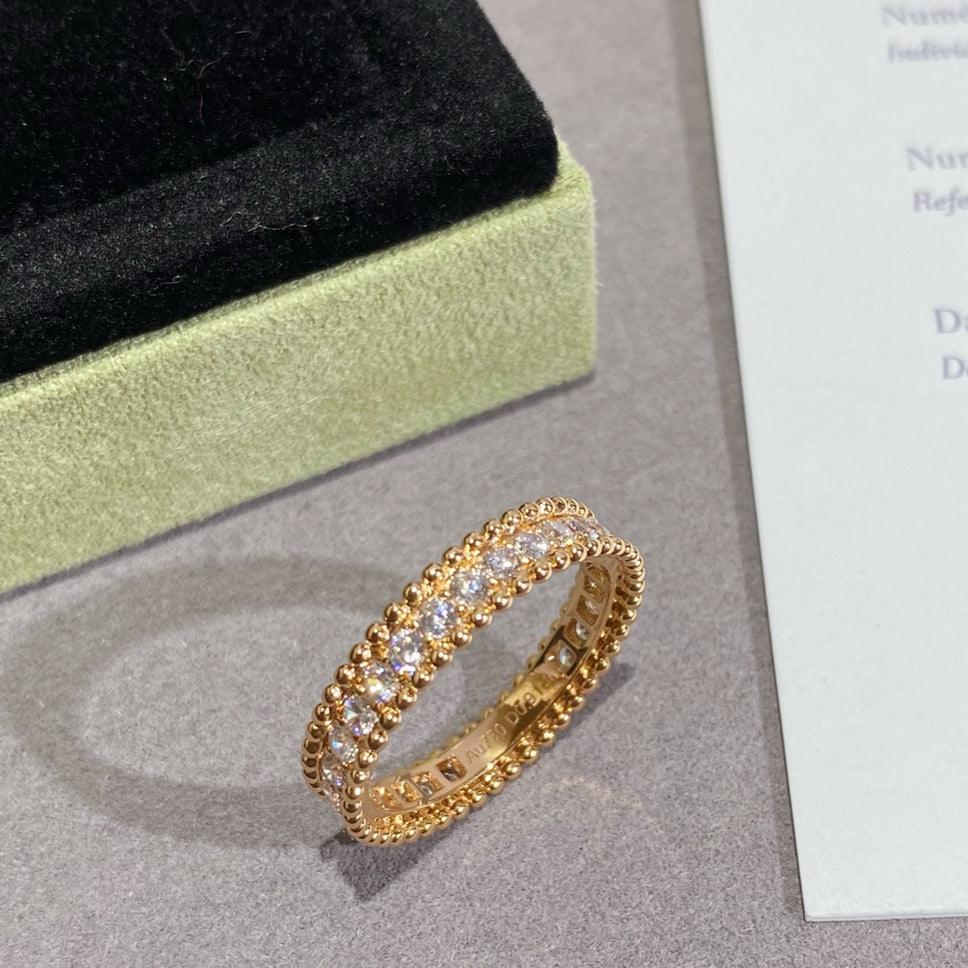 18K Perlée Diamonds Ring