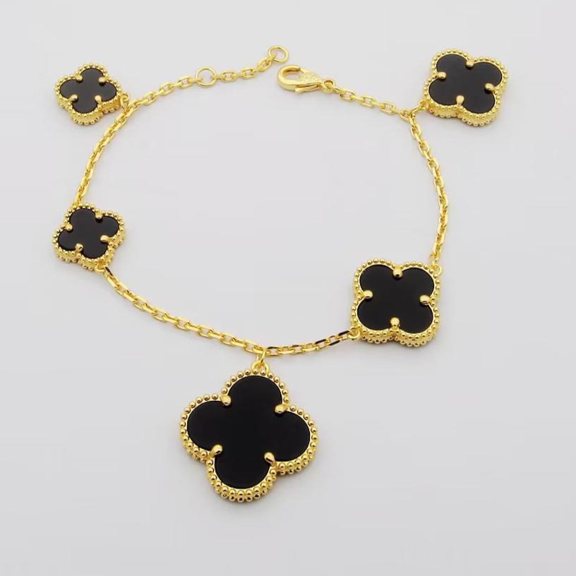 18K Magic Alhambra Five Black Motifs Bracelet