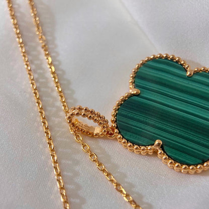 18K Magic Alhambra Malachite Necklace