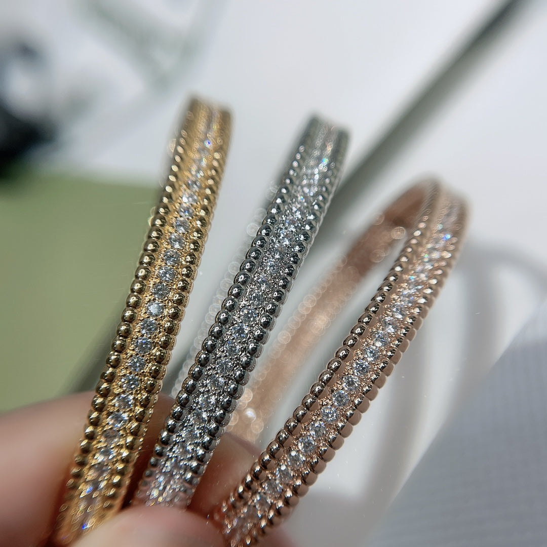 18K Perlée Diamonds One Row Bracelet