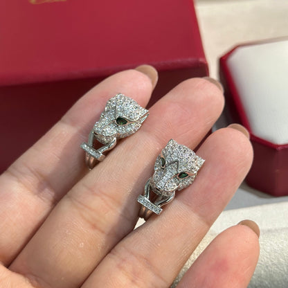 18K Panthère De Diamond Earrings