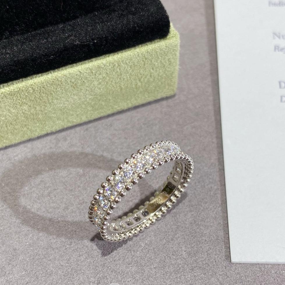 18K Perlée Diamonds Ring