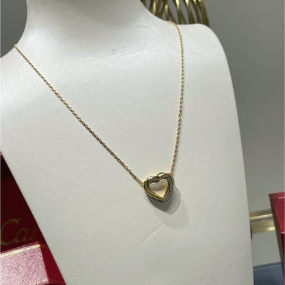 18K Trinity Heart Diamond Necklace